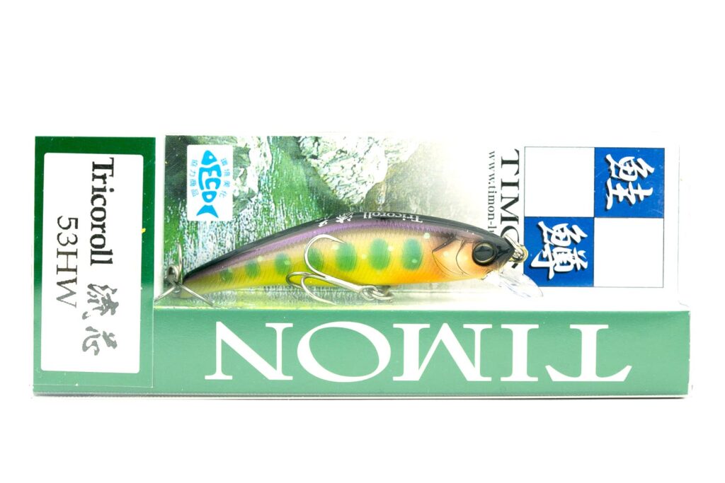 Leurre Jackall Timon Tricoroll Ryushin 53 HW – Couleur Flash Green Back, Coulant, 53mm, 4.6g, Grelot